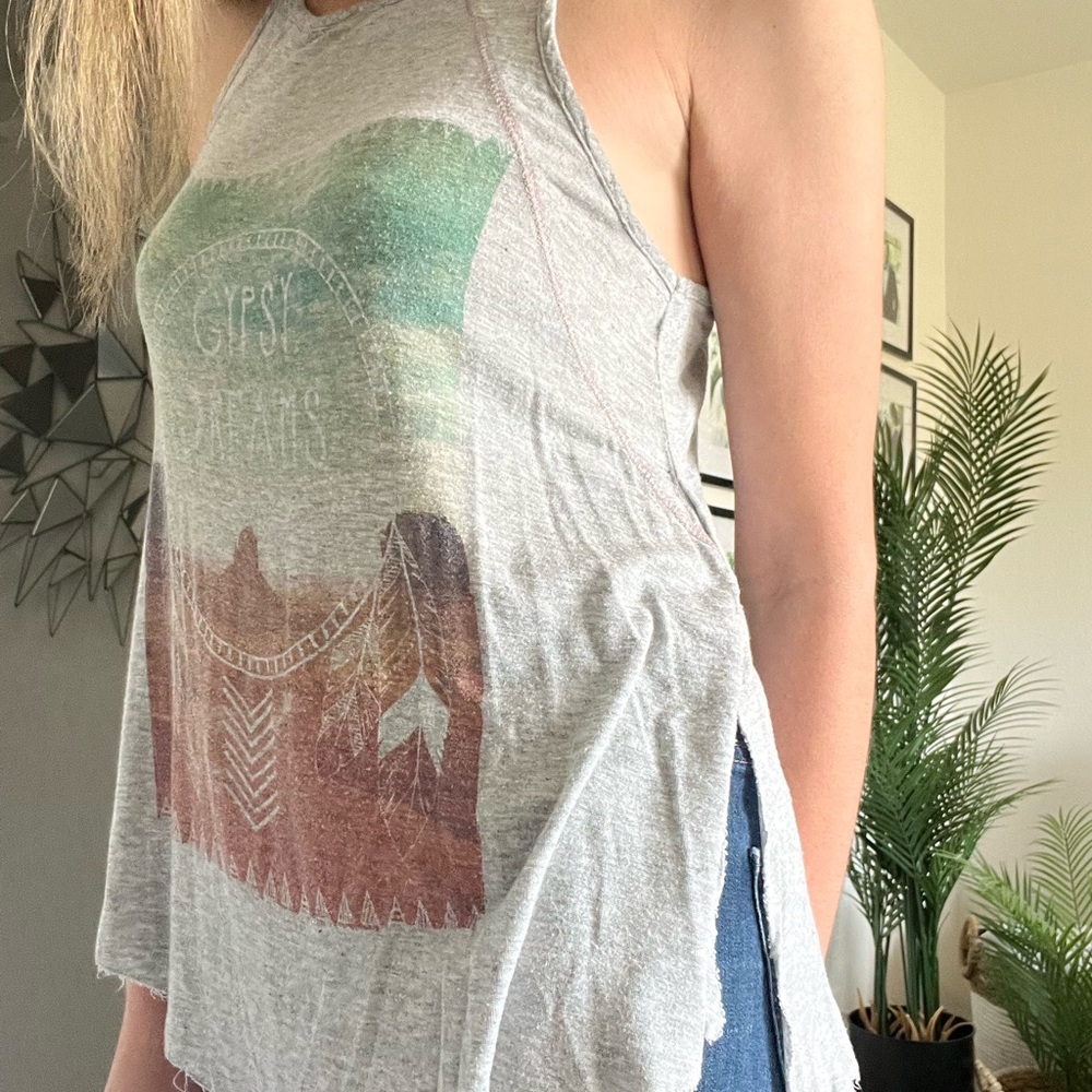 GYPSY DREAMS FRAYED TANK - Picture 7 of 15